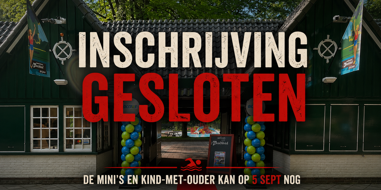 Inschrijving gesloten - De mini's en kind-met-ouder kan op 5 sept nog